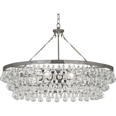 Artistic Pear Round Chandelier 50’’ Dining Room Nickel