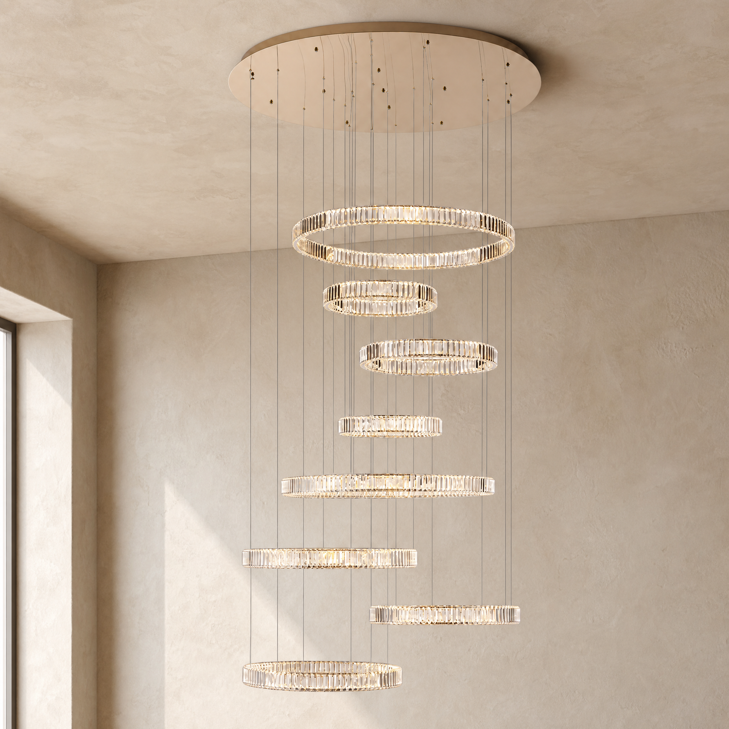 Astrale Staircase Cascade Chandelier