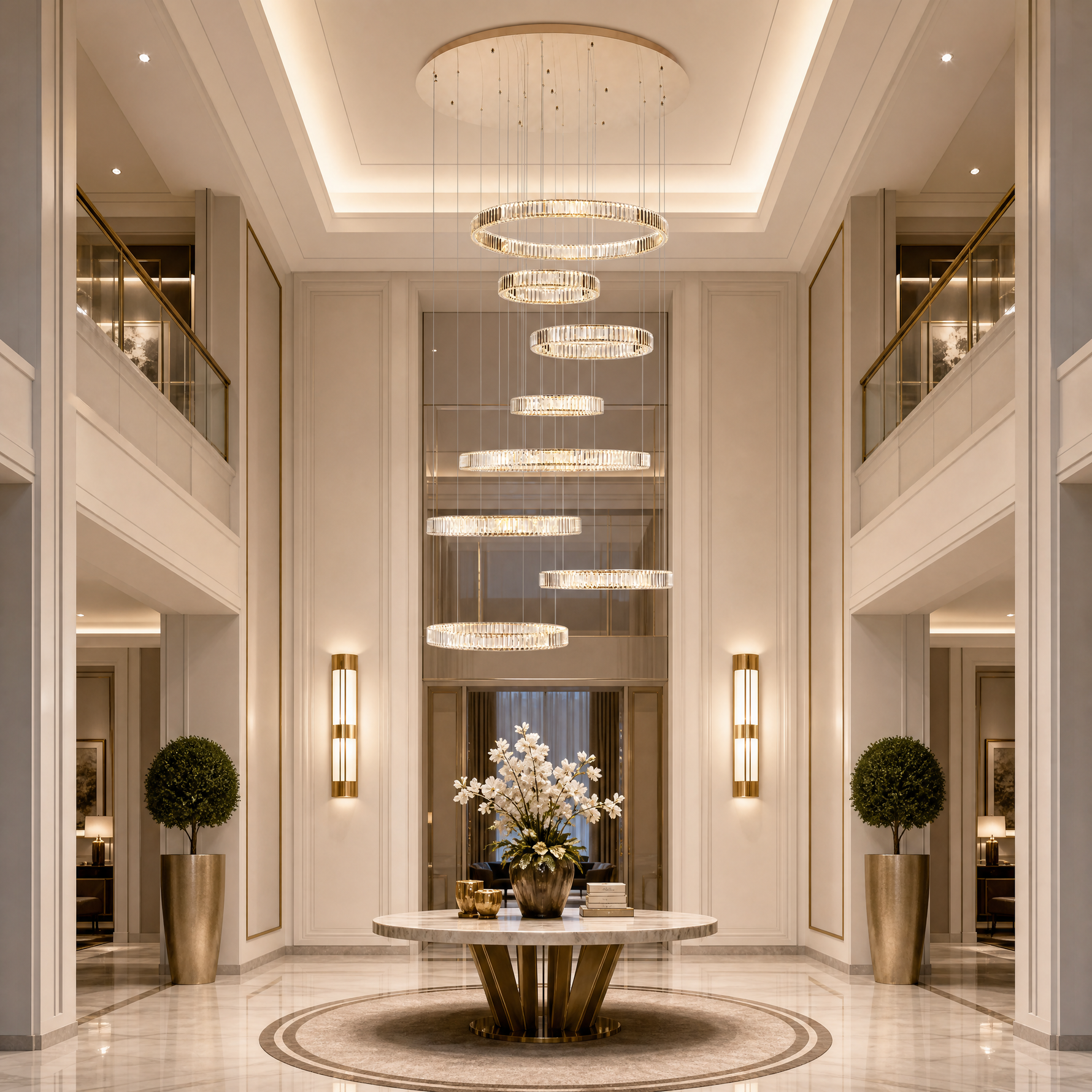 Astrale Staircase Cascade Chandelier