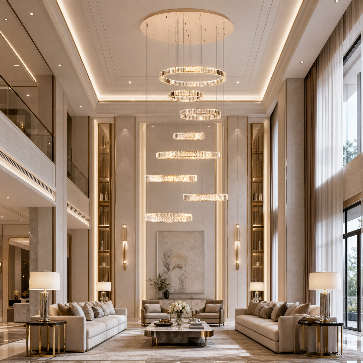 Astrale Staircase Cascade Chandelier