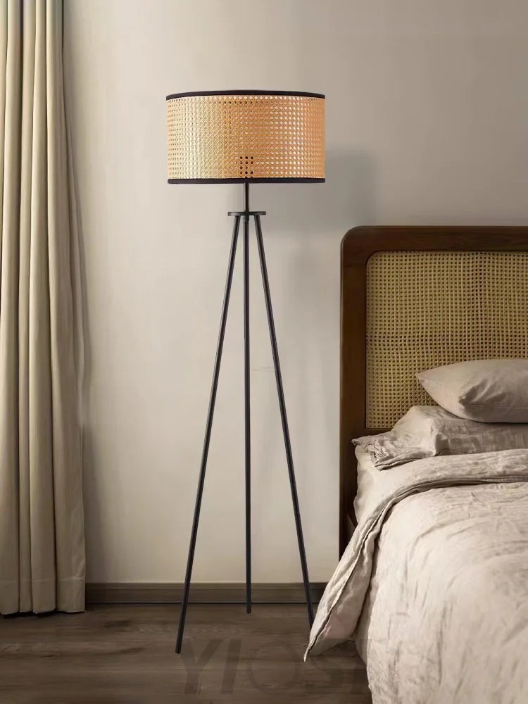 Aubrey Floor Lamp  ∅ 16.5″ Rattan - Rattan-1-Yiosilamp