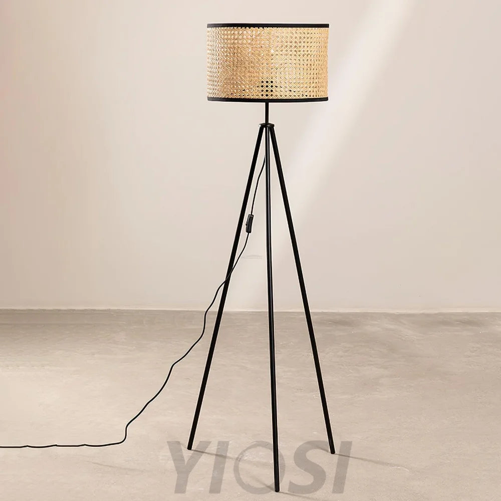 Aubrey Floor Lamp  ∅ 16.5″ Rattan - Rattan-1-Yiosilamp