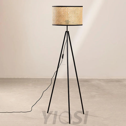 Aubrey Floor Lamp  ∅ 16.5″ Rattan - Rattan-1-Yiosilamp