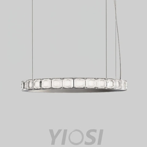Aura Ring Chandelier ∅ 15.7″ - Straps-1-Yiosilamp