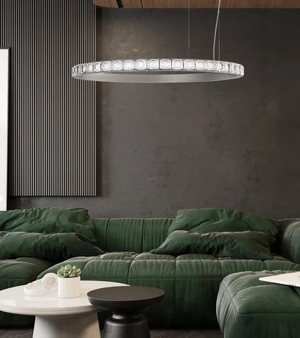 Aura Ring Chandelier ∅ 15.7″ - Straps-1-Yiosilamp