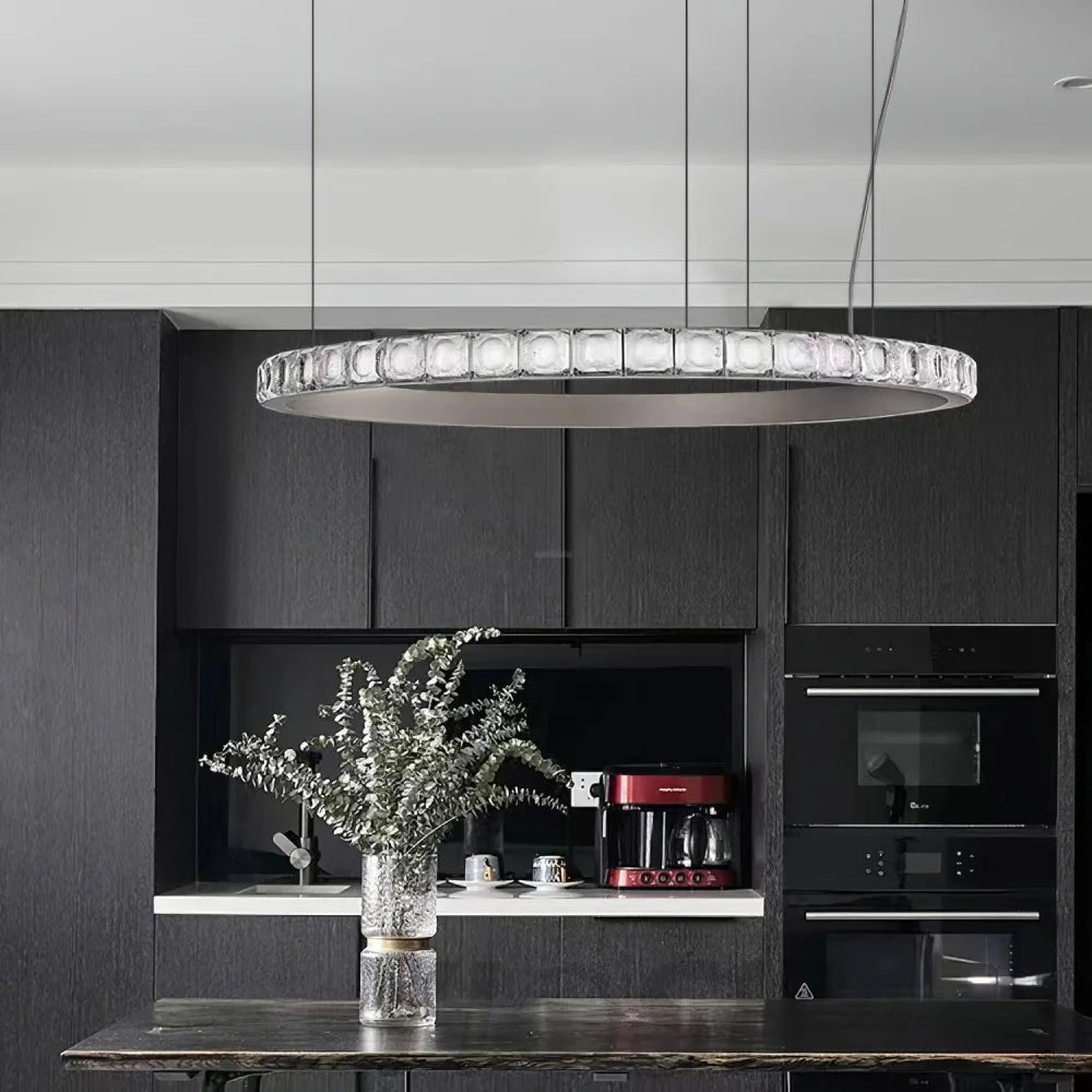 Aura Ring Chandelier ∅ 15.7″ - Straps-1-Yiosilamp