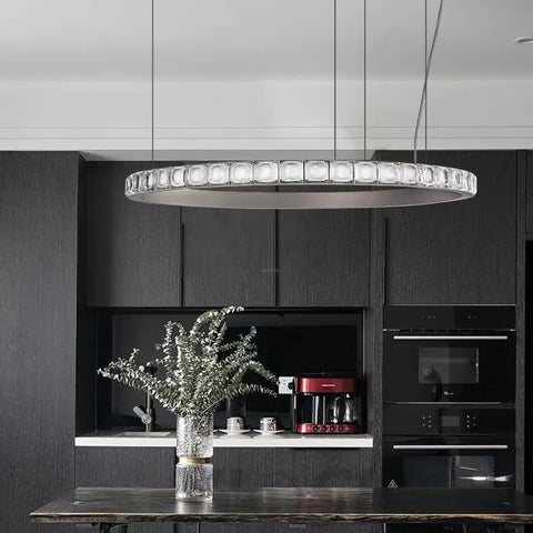 Aura Ring Chandelier ∅ 15.7″ - Straps-1-Yiosilamp