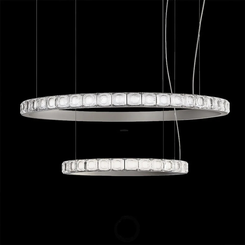 Aura Ring Chandelier ∅ 15.7″ - Straps-1-Yiosilamp