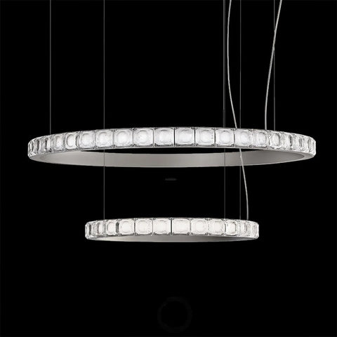 Aura Ring Chandelier ∅ 15.7″ - Straps-1-Yiosilamp