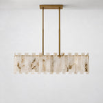 Aurelia Alabaster Linear Chandelier – lights off