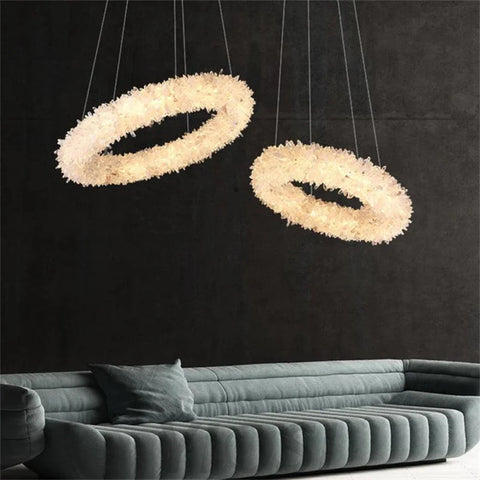 Ava Modern Rock Crystal Round Chandelier