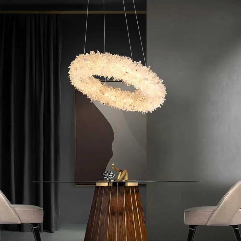 Ava Modern Rock Crystal Round Chandelier 22.1’’ D