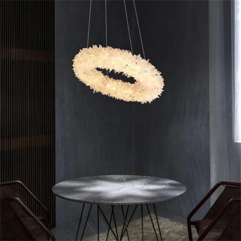 Ava Modern Rock Crystal Round Chandelier 26.8’’ D