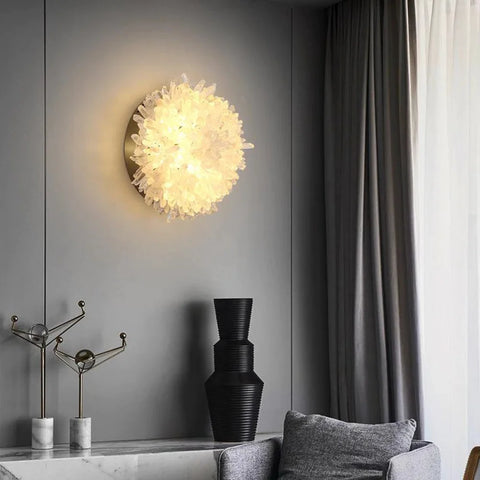 Ava Modern Rock Crystal Wall Sconce