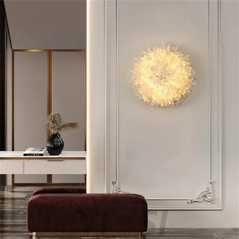 Ava Modern Rock Crystal Wall Sconce