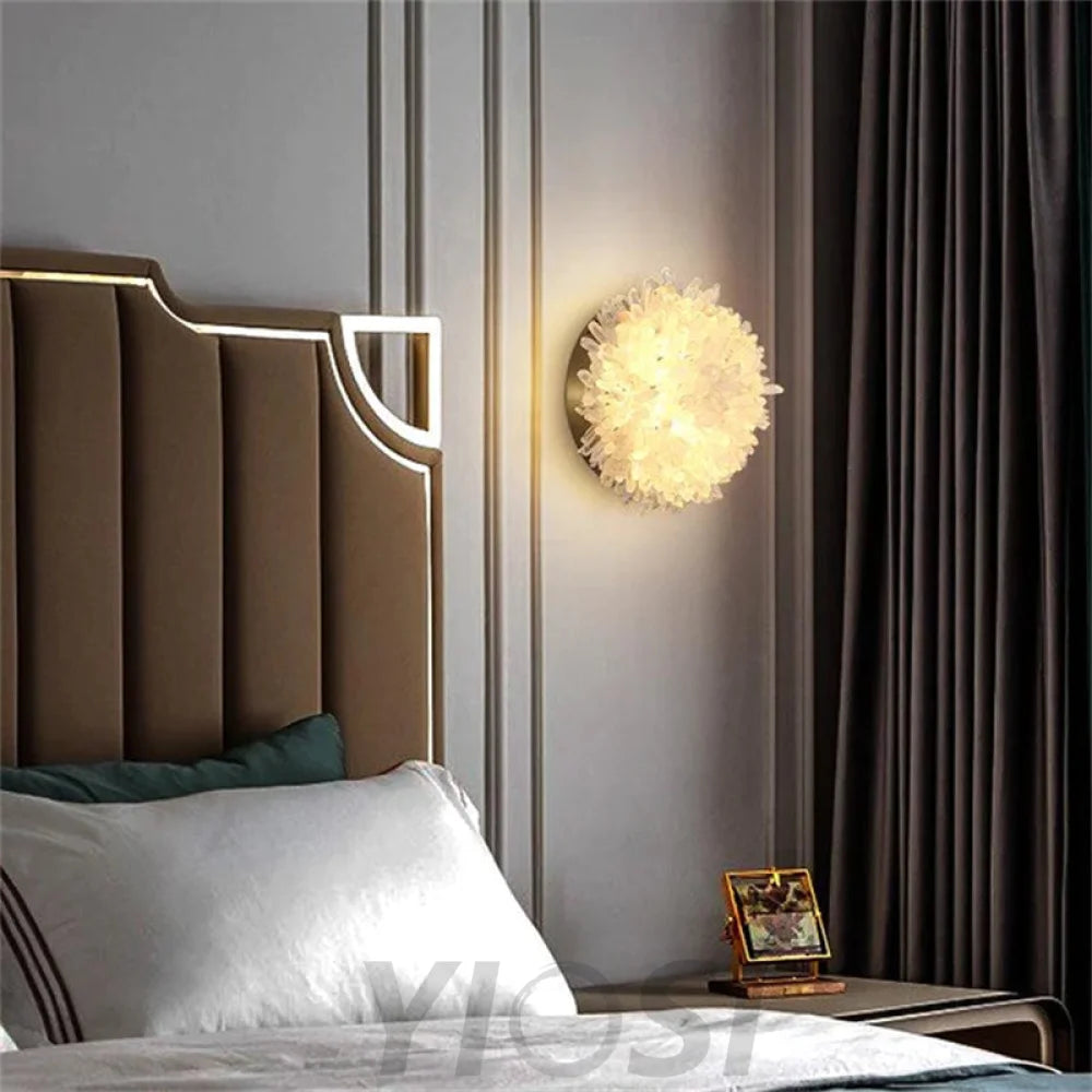 Ava Modern Rock Crystal Wall Sconce