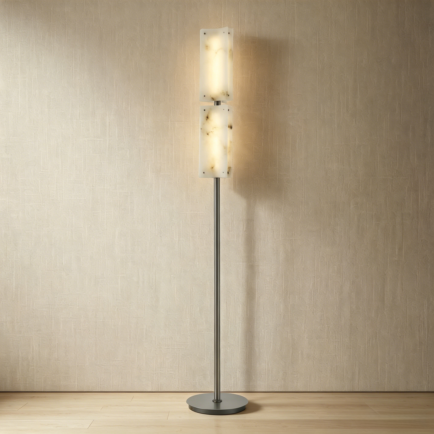 Yiosi Cloud Brocade Double Natural Stone Floor Lamp