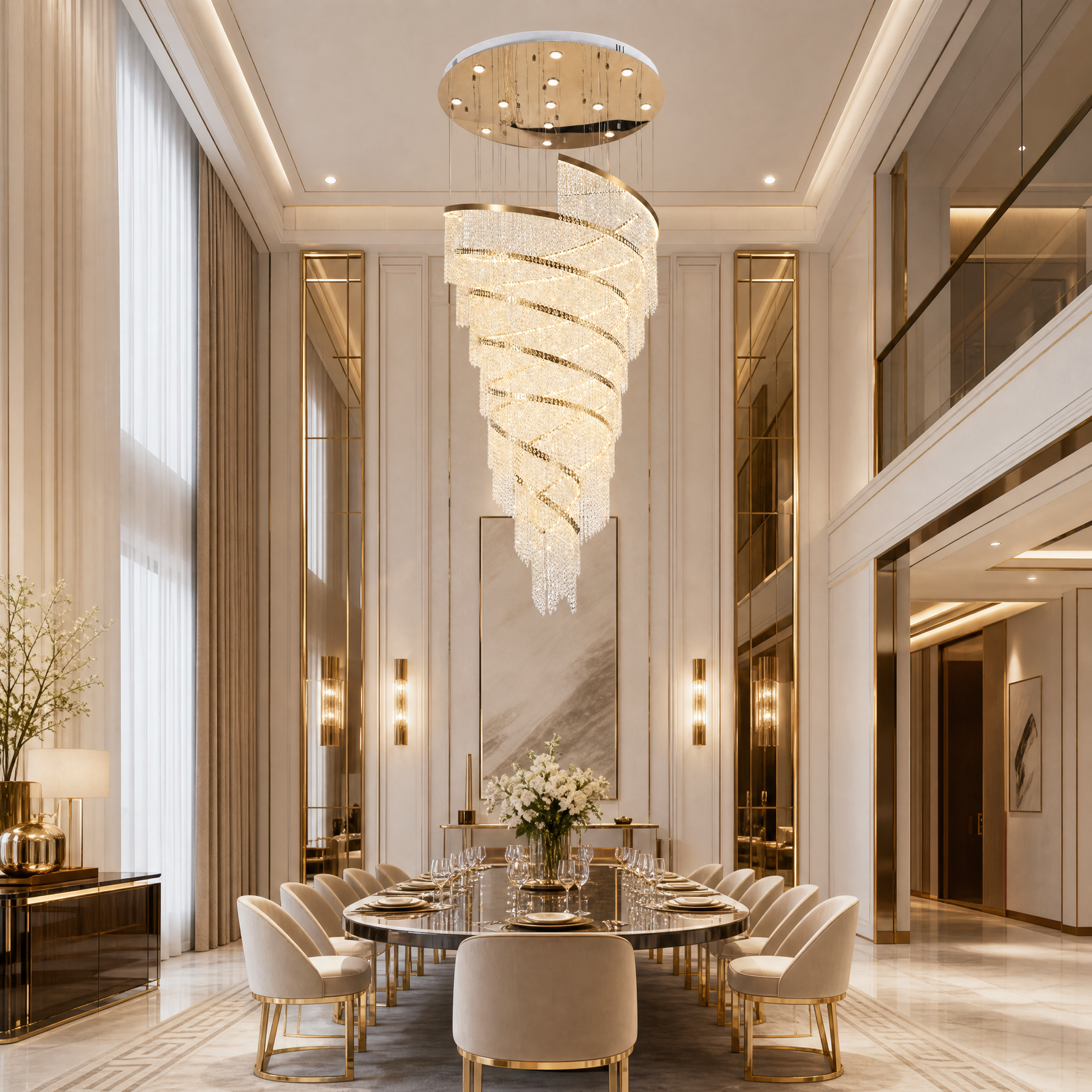 Bacca Crystal Halo Chandelier