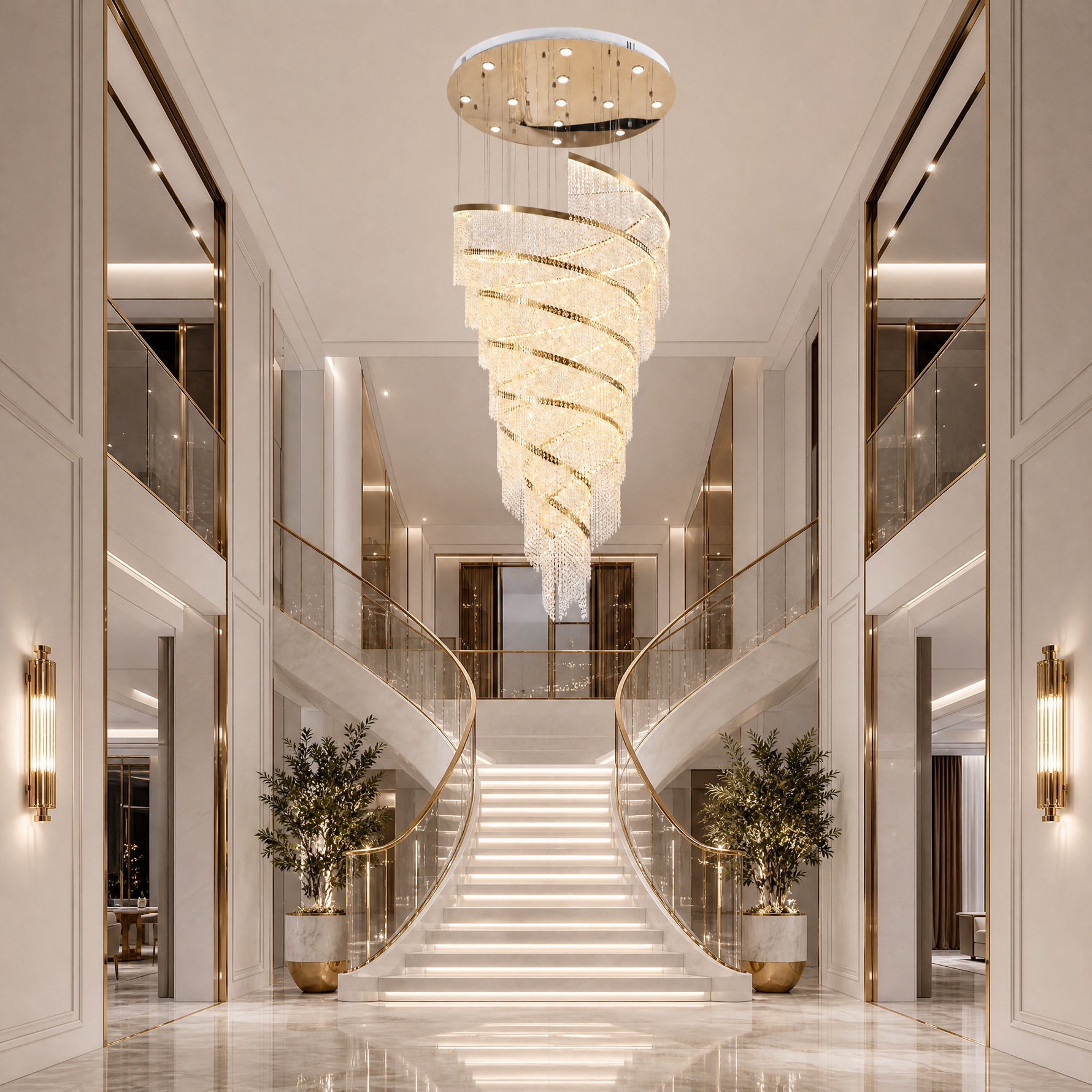 Bacca Crystal Halo Chandelier