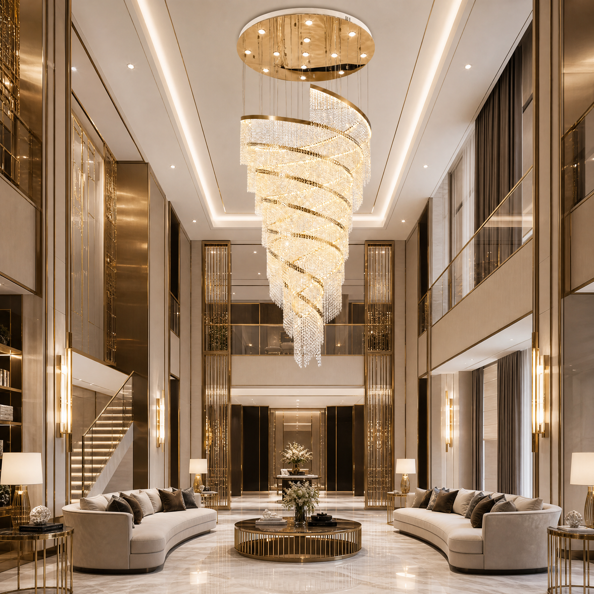 Bacca Crystal Halo Chandelier