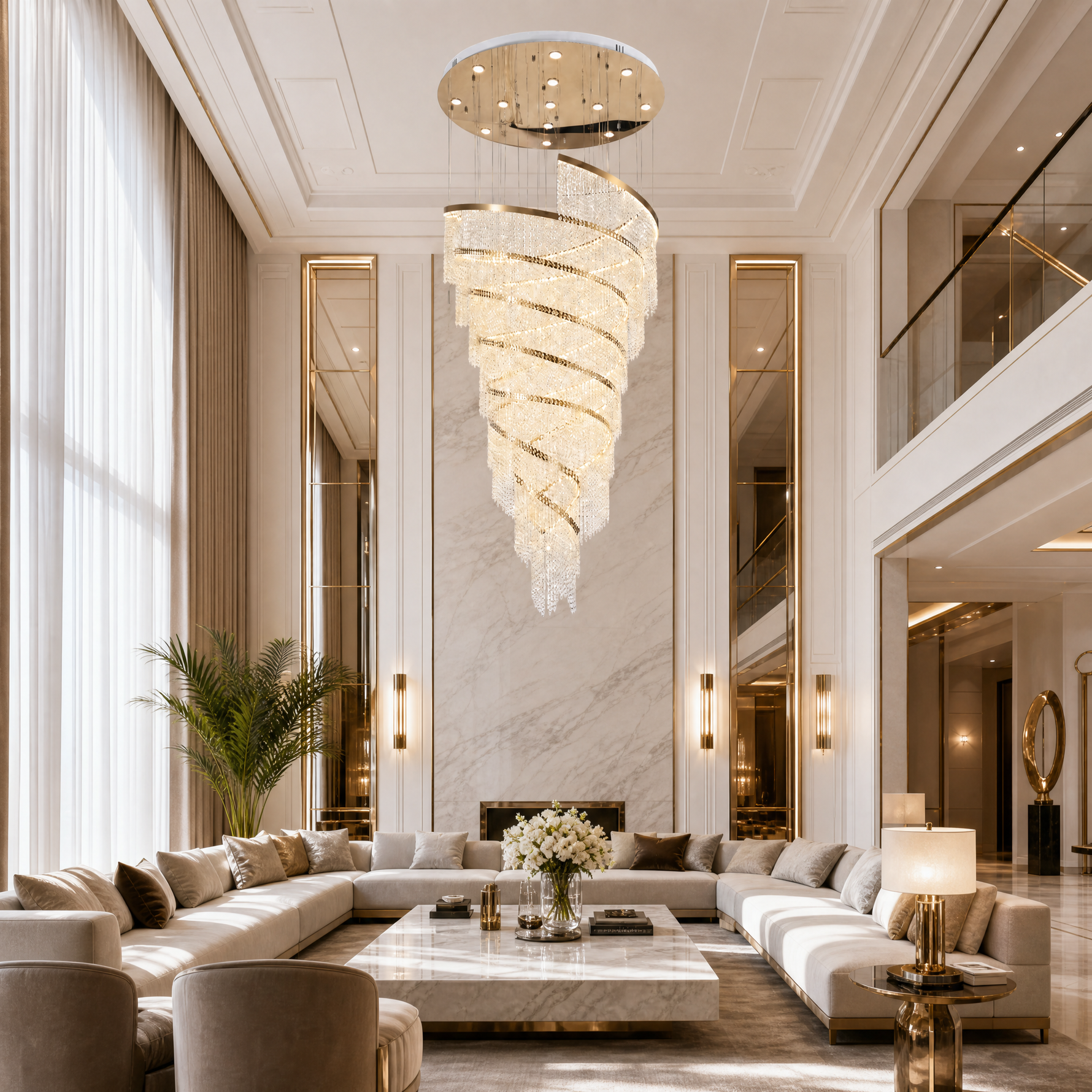 Bacca Crystal Halo Chandelier