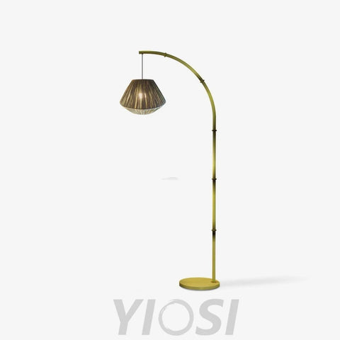 Bamboo Pole Floor Lamp ∅ 27.6″ - Rattan-1-Yiosilamp