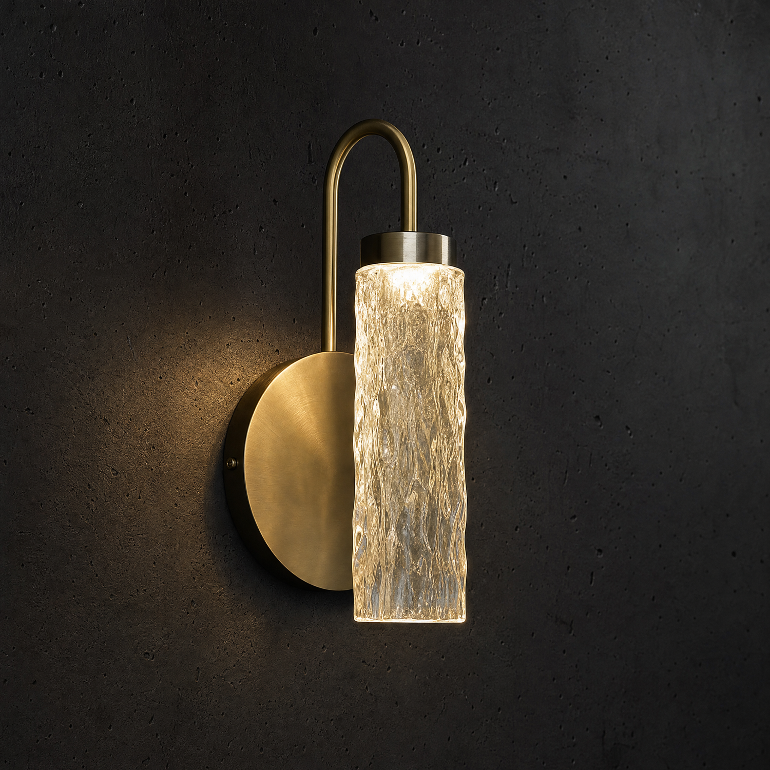 Bamboo Zen Modern Crystal Wall Sconce - main
