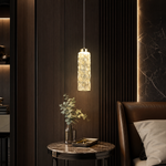 Bamboo Zen Modern Sculptural Pendant Light - scene