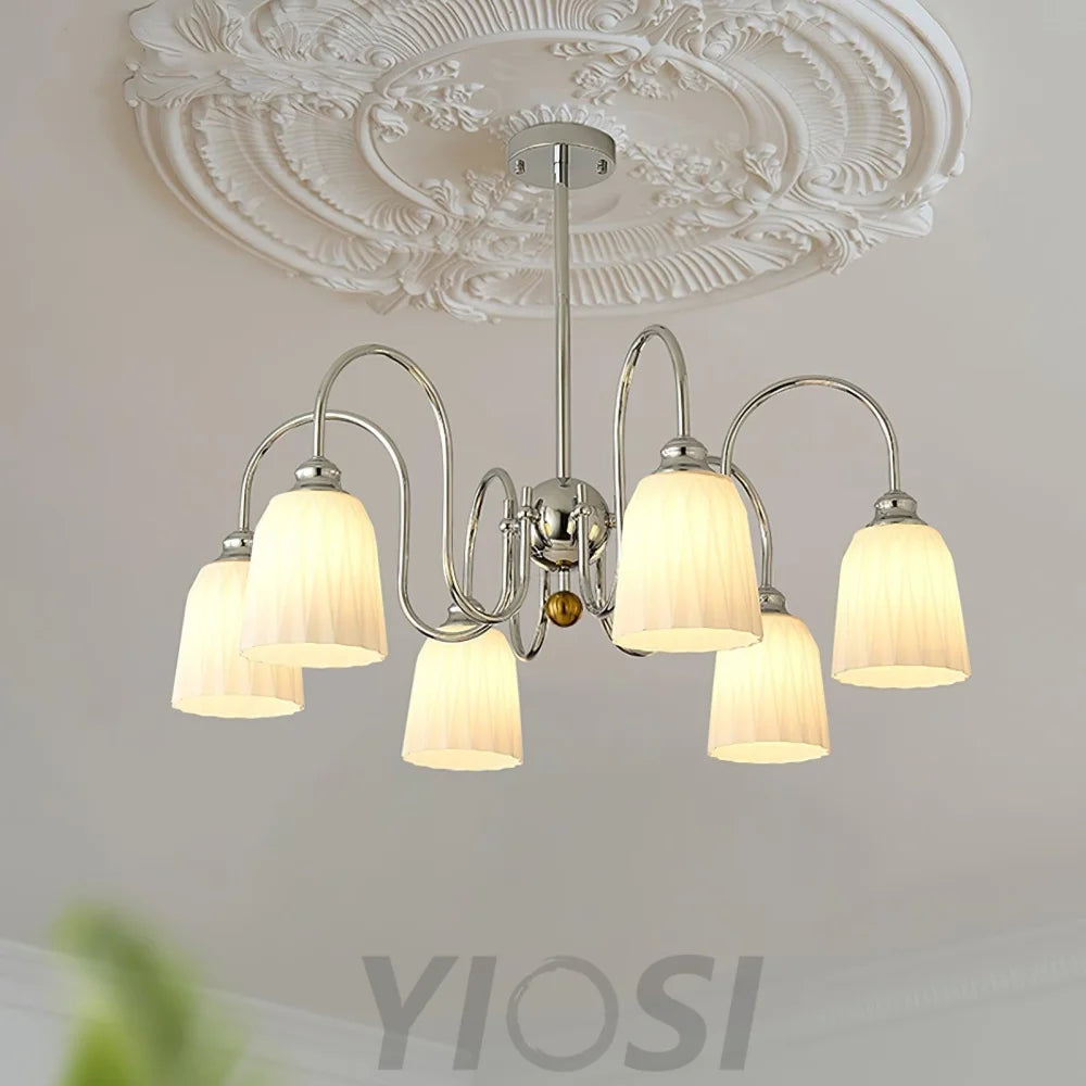 Bauhaus Pleated Chandelier with 3/5/6/8 heads Chandelier