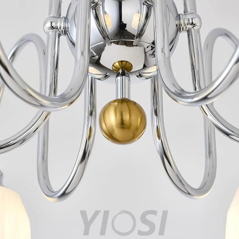 Bauhaus Pleated Chandelier with 3/5/6/8 heads Chandelier