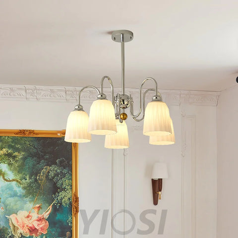 Bauhaus Pleated Chandelier with 3/5/6/8 heads Chandelier