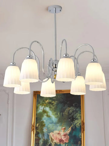 Bauhaus Pleated Chandelier with 3/5/6/8 heads Chandelier
