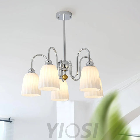 Bauhaus Pleated Chandelier with 3/5/6/8 heads Chandelier