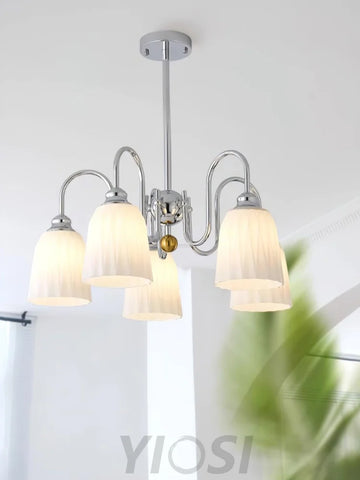 Bauhaus Pleated Chandelier with 3/5/6/8 heads Chandelier