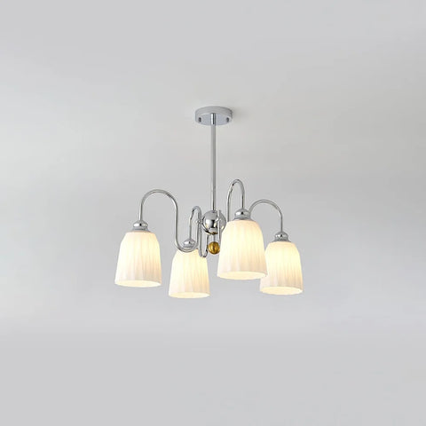 Bauhaus Pleated Chandelier with 3/5/6/8 heads - Zahara-1-Yiosilamp
