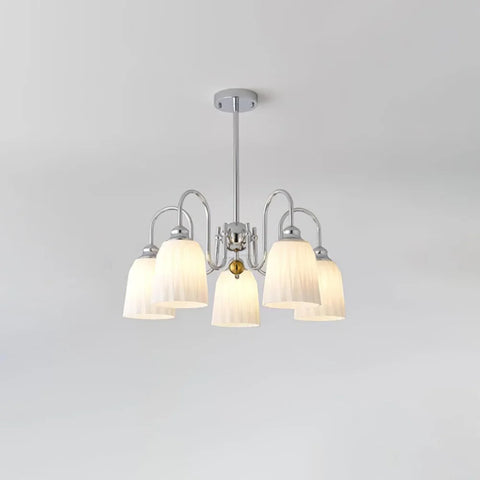 Bauhaus Pleated Chandelier with 3/5/6/8 heads - Zahara-1-Yiosilamp