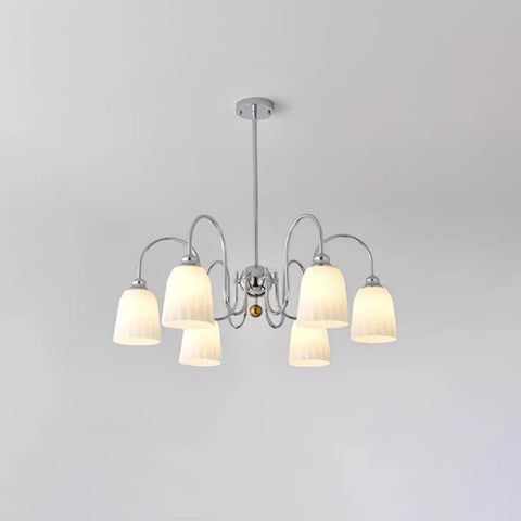 Bauhaus Pleated Chandelier with 3/5/6/8 heads - Zahara-1-Yiosilamp