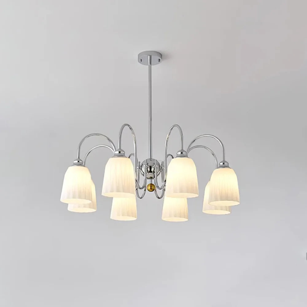 Bauhaus Pleated Chandelier with 3/5/6/8 heads - Zahara-1-Yiosilamp