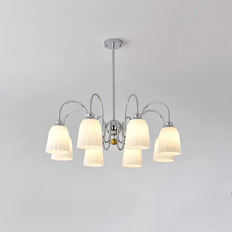 Bauhaus Pleated Chandelier with 3/5/6/8 heads - Zahara-1-Yiosilamp