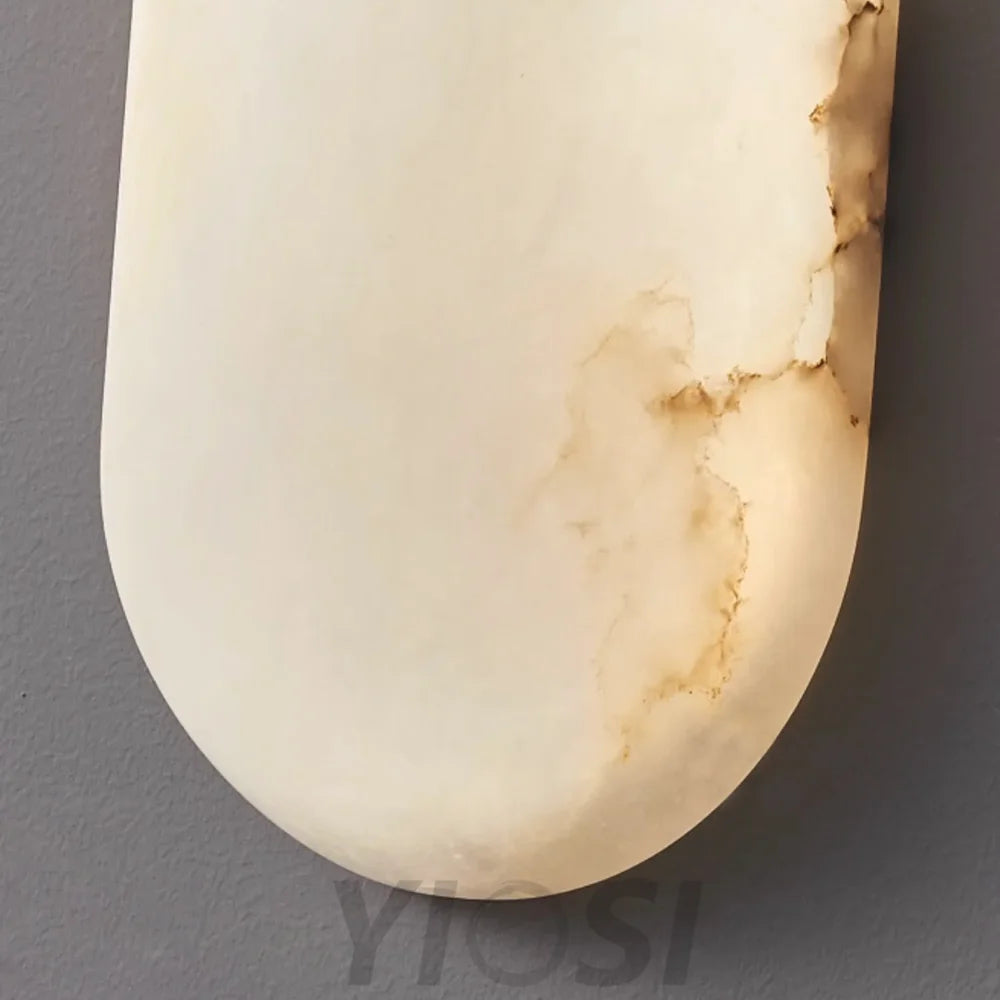 Becky Melange Alabaster Pill Form Wall Sconce Light Fixtures