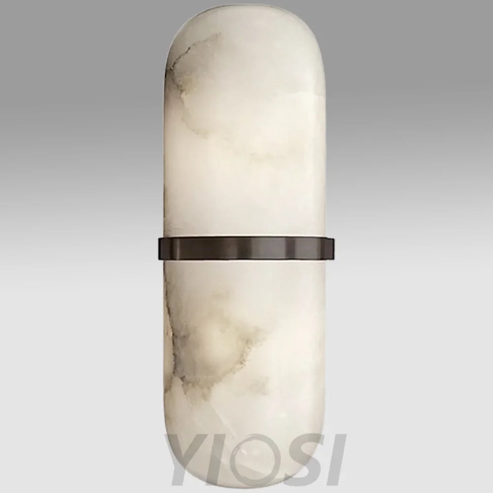 Becky Melange Alabaster Pill Form Wall Sconce Light Fixtures