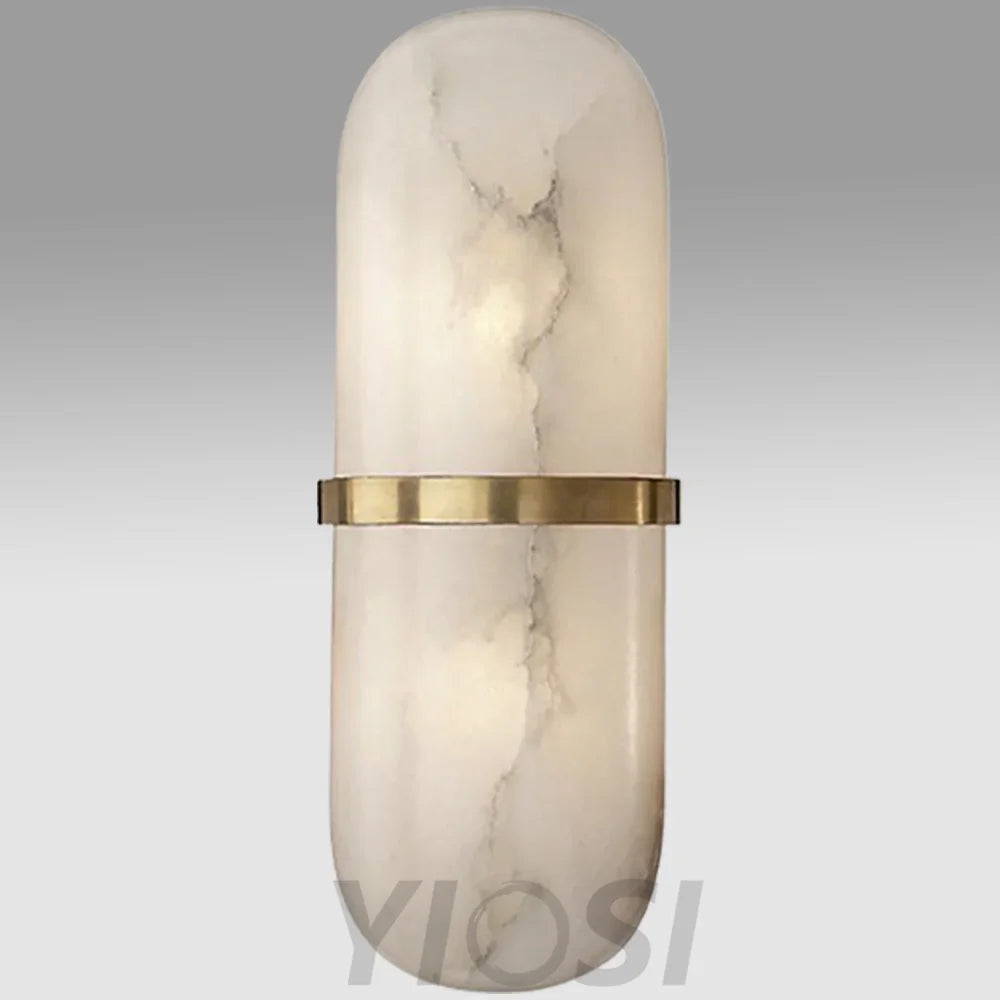 Becky Melange Alabaster Pill Form Wall Sconce Light Fixtures