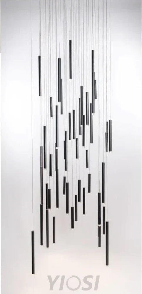 Bellini Rectangular Tri-Tone Tubular Chandelier - -1-Yiosilamp
