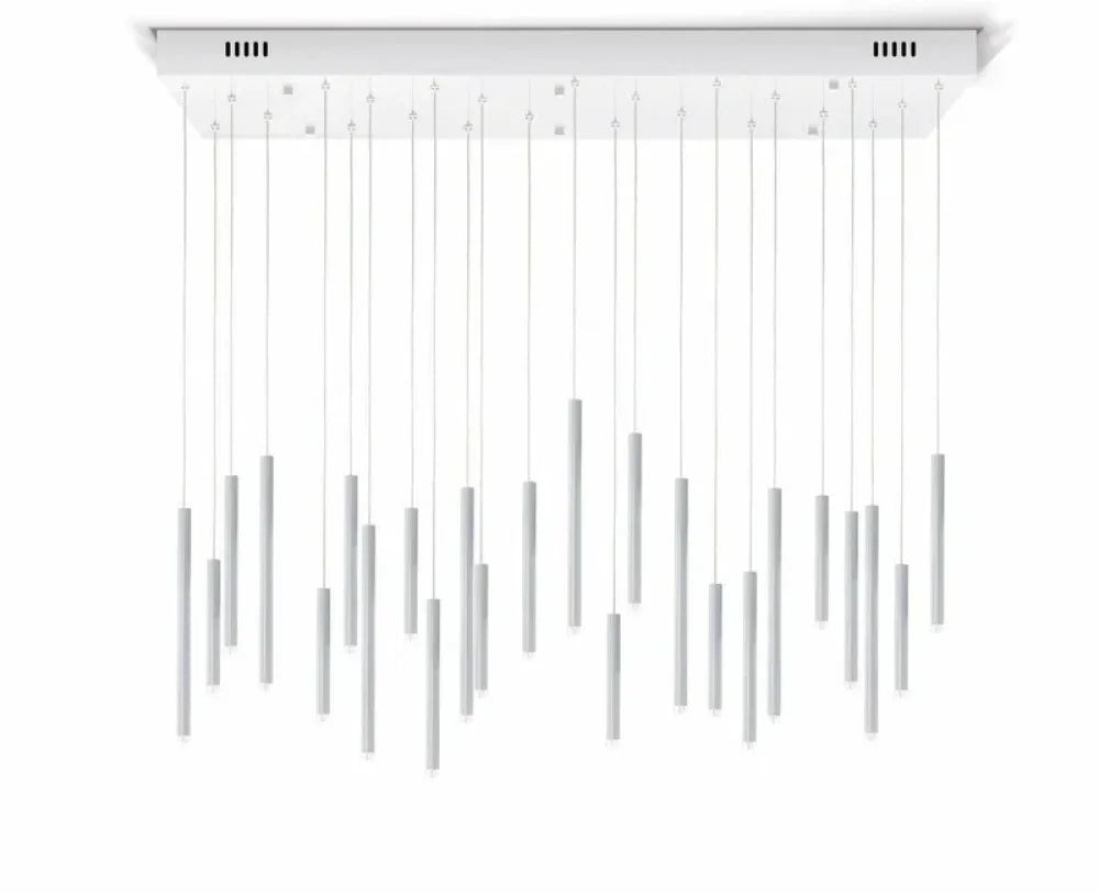 Bellini Rectangular Tri-Tone Tubular Chandelier - -1-Yiosilamp