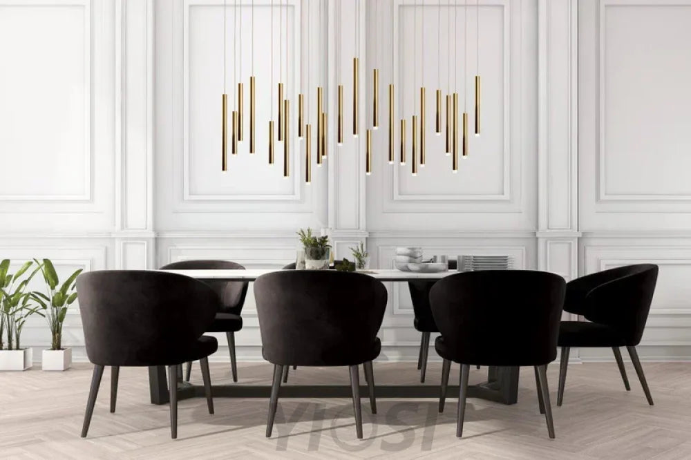 Bellini Rectangular Tubular Pendant Light Chandelier - -1-Yiosilamp