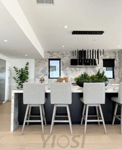 Bellini Rectangular Tubular Pendant Light Chandelier - -1-Yiosilamp