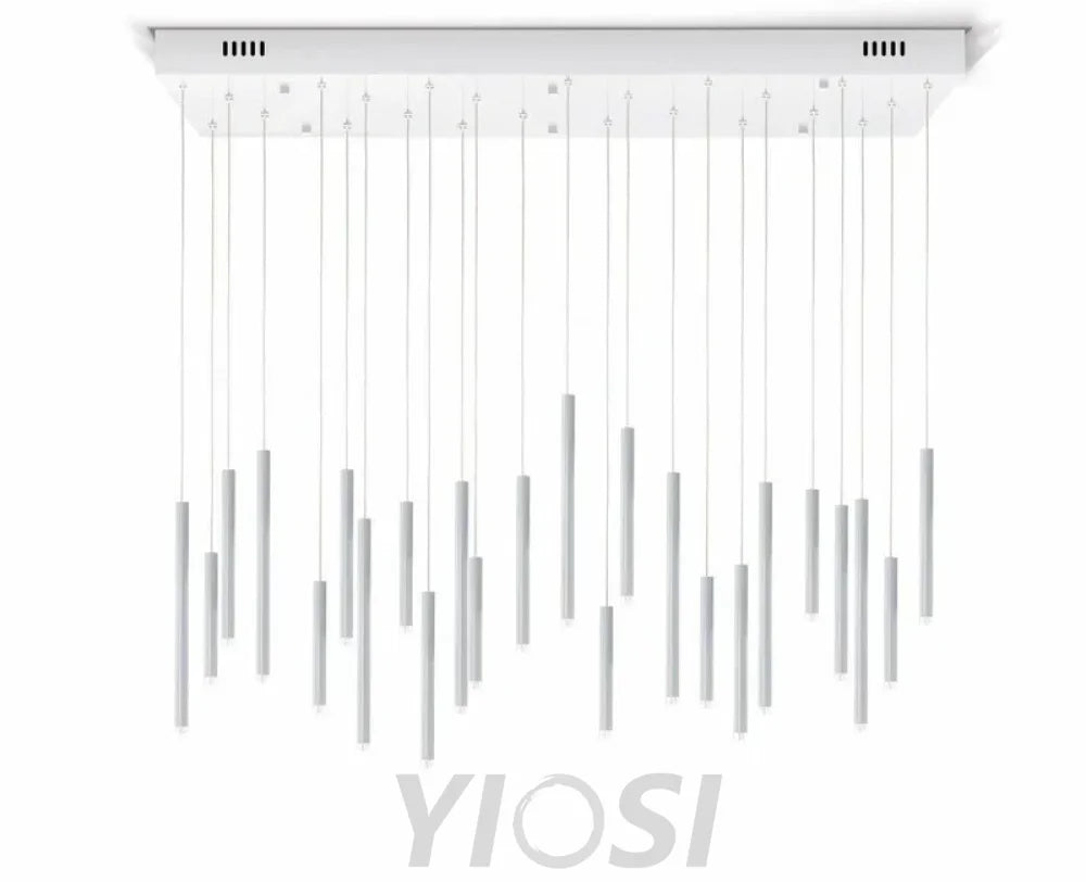Bellini Rectangular Tubular Pendant Light Chandelier - -1-Yiosilamp