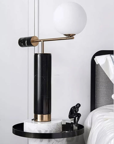 Bendik Ceramic Table Lamp ∅ 19.7″ - Alabaster-1-Yiosilamp