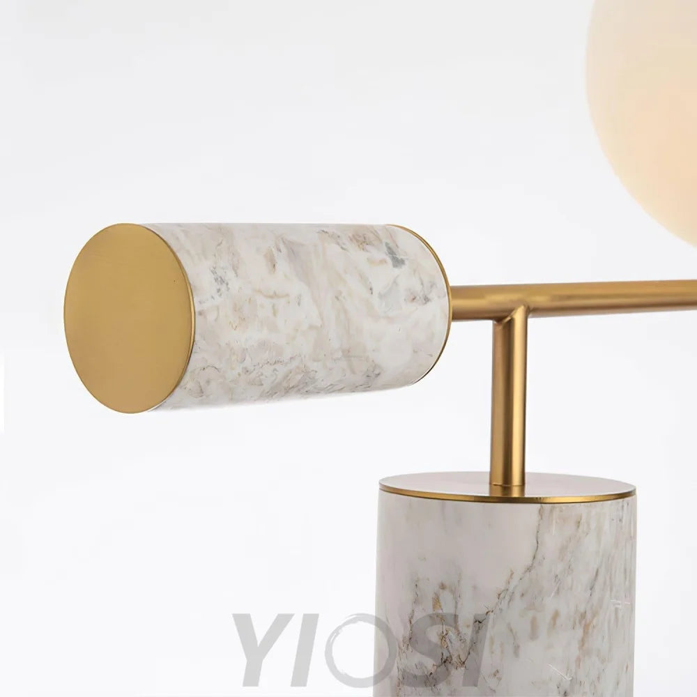 Bendik Ceramic Table Lamp ∅ 19.7″ - Alabaster-1-Yiosilamp