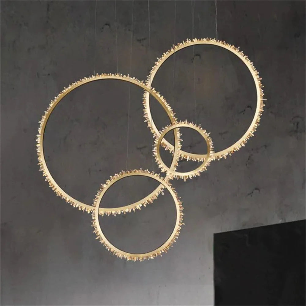 Berry Modern Rock Crystal Ring Chandelier 14.7’’ D + 14.7’’ D + 23.6’’ D + 31.5’’ D + 39.4’’ D